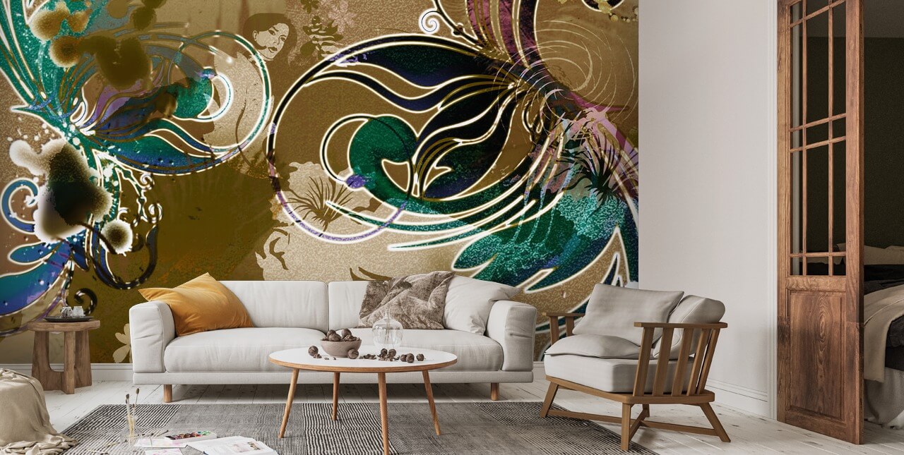 Phoenix Wall Mural Wallsauce US