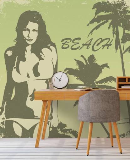 Beach Retro Beach Wallpaper