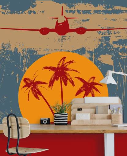 On Vacation Plane Wallpaper