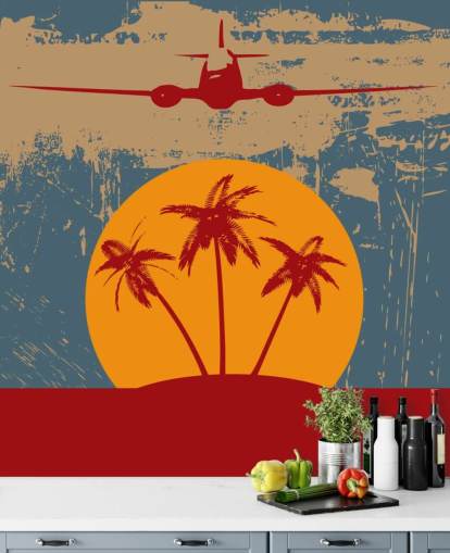 On Vacation Plane Wallpaper