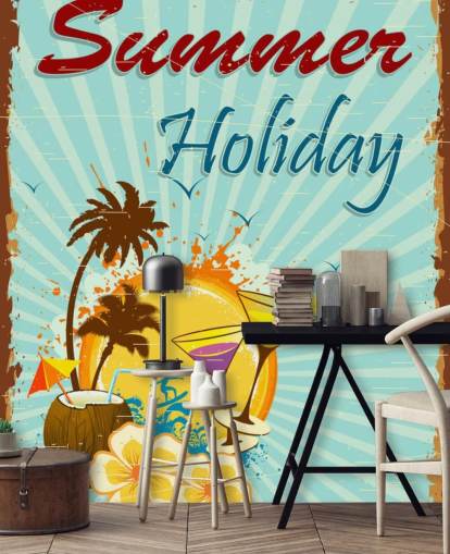 Póster de vacaciones de verano