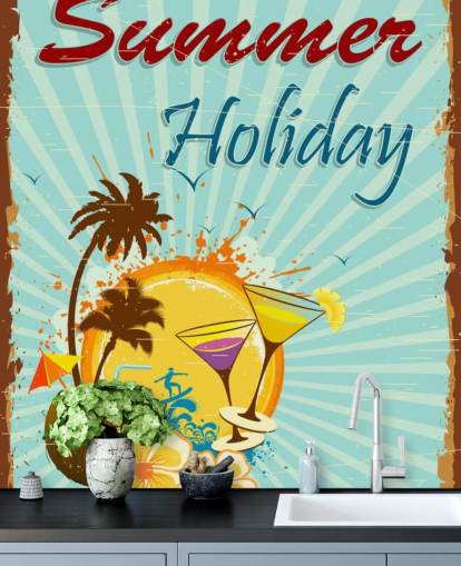 Póster de vacaciones de verano