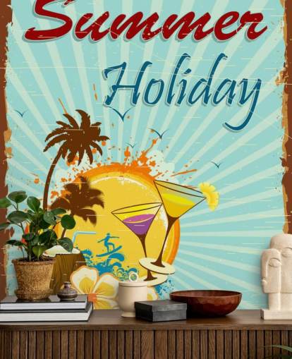 Sommer Holiday Plakat Baggrund Sommer Holiday Plakat Baggrund