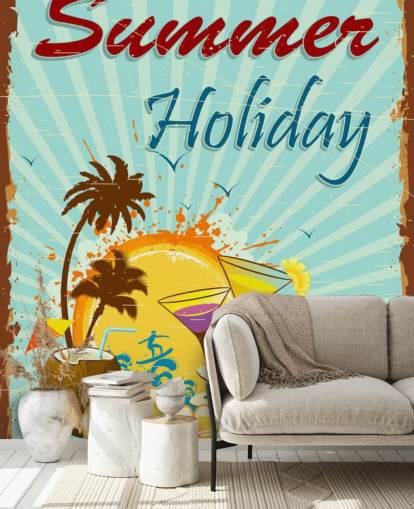 Papier peint affiche de vacances d'été