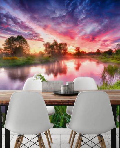 fondo de pantalla de cielo rosa y morado por río fondo de pantalla de cielo rosa y morado por río