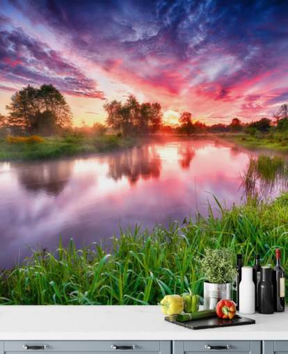 fondo de pantalla de cielo rosa y morado por río fondo de pantalla de cielo rosa y morado por río