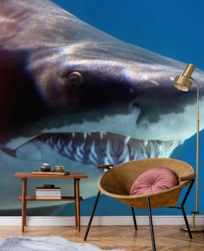 Scary Shark Smile Wall Mural