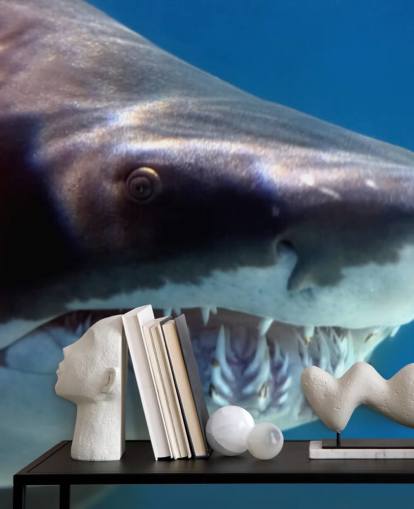 Skræmmende Shark Smile vægmaleri Skræmmende Shark Smile vægmaleri