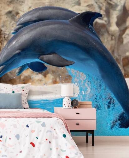 Two Dolphins in Zoo Wallpaper Two Dolphins in Zoo Wallpaper