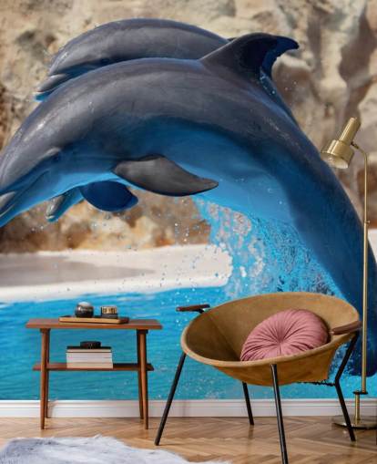 Two Dolphins in Zoo Wallpaper