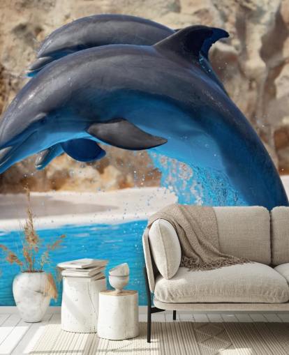 Two Dolphins in Zoo Wallpaper