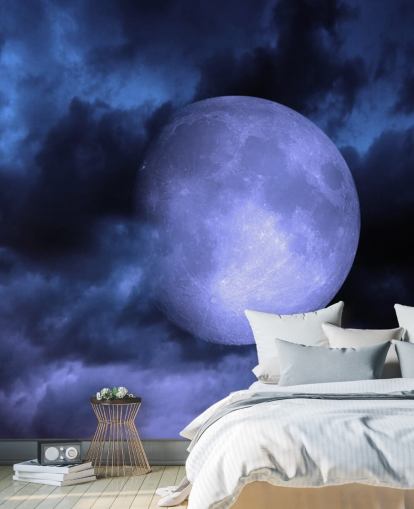 Carta da parati Blue Moon in Blue Sky Carta da parati Blue Moon in Blue Sky