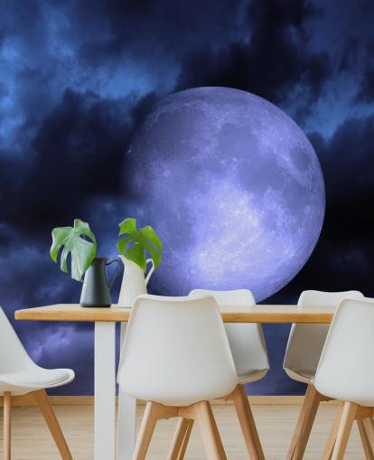 Carta da parati Blue Moon in Blue Sky