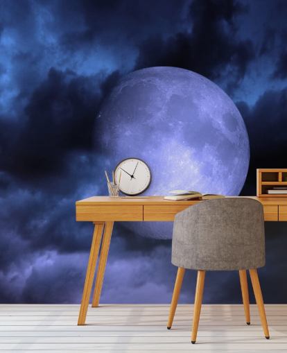 Blauer Mond im blauen Himmel Wallpaper Blauer Mond im blauen Himmel Wallpaper