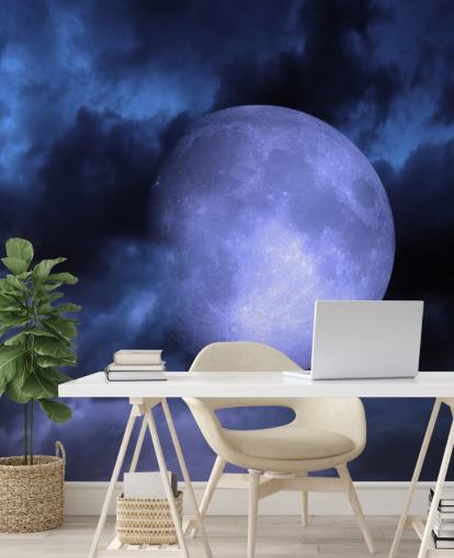 Blue Moon i Blue Sky Baggrund