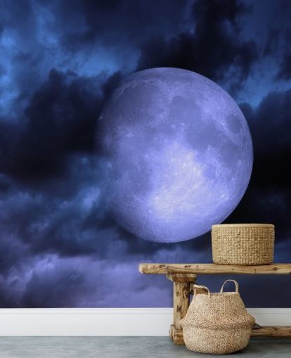 Carta da parati Blue Moon in Blue Sky