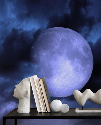 Blue Moon i Blue Sky Bakgrunn