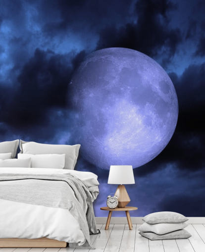 Blue Moon i Blue Sky Baggrund Blue Moon i Blue Sky Baggrund