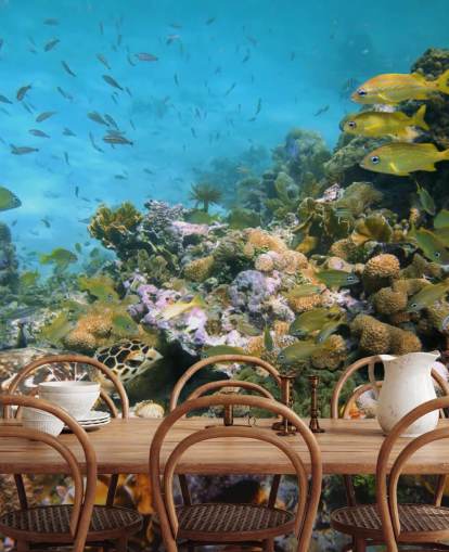 Papel de Parede Coral e Vida Marinha