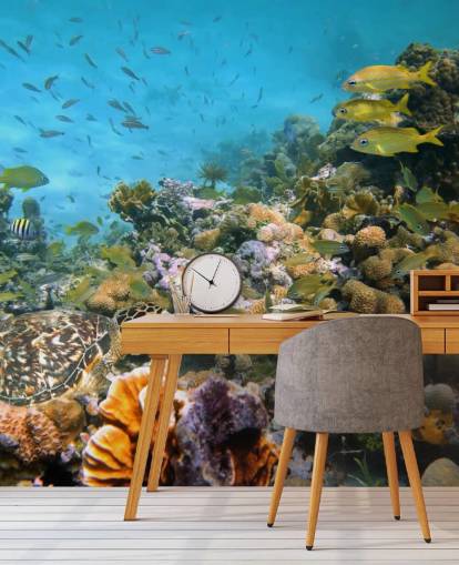 Coral og Sea Life Baggrund