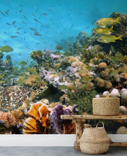 Papier Peint Corail et Sea Life