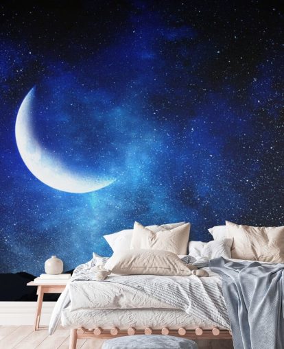 Papel Pintado Luna Azul