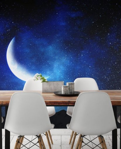 Papel Pintado Luna Azul