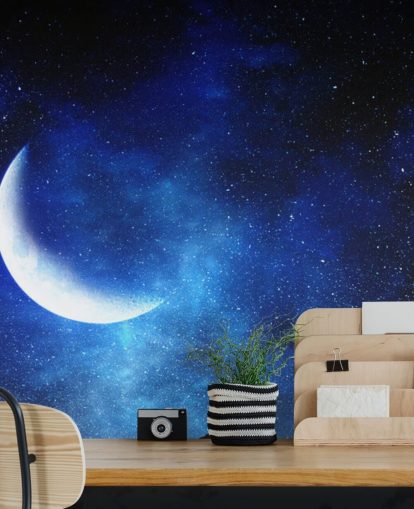 Papel Pintado Luna Azul