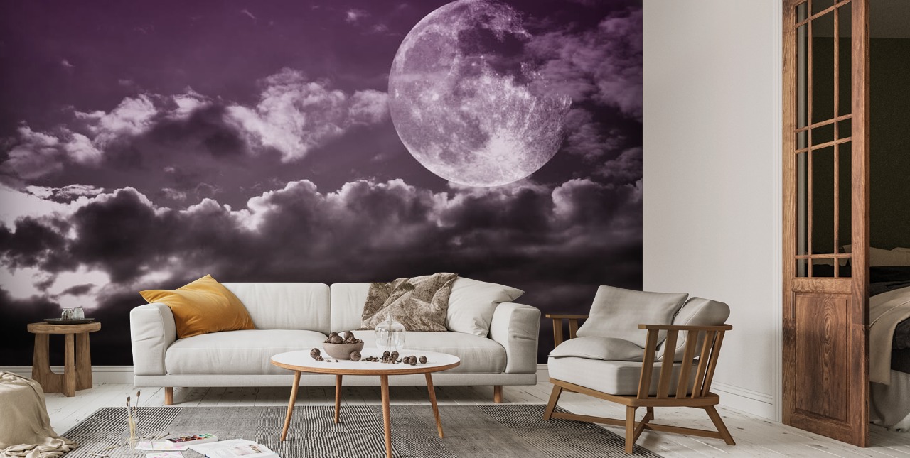 Lilac Moon Wall Mural | Wallsauce US