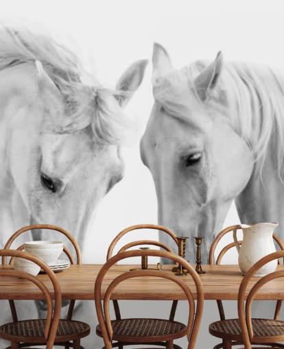 fondo de pantalla de retrato en blanco y negro de dos caballos fondo de pantalla de retrato en blanco y negro de dos caballos