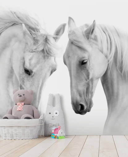 fondo de pantalla de retrato en blanco y negro de dos caballos fondo de pantalla de retrato en blanco y negro de dos caballos