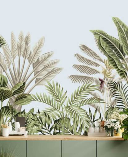 fondo de pantalla de árboles ilustrados selva tropical fondo de pantalla de árboles ilustrados selva tropical