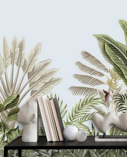 fond d'écran d'arbres illustrés forêt tropicale