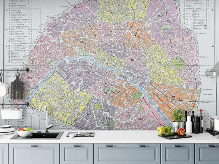 Vintage Map Wallpaper & Antique Map Wall Murals | Wallsauce US