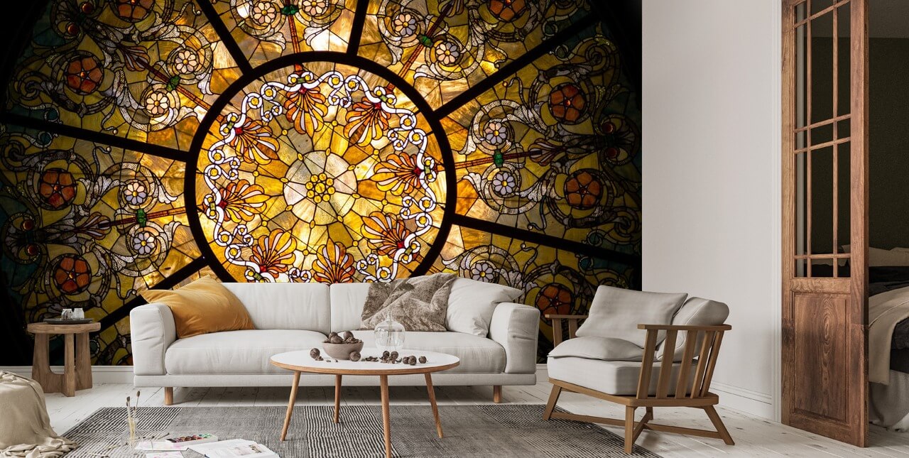 Victorian Stained Glass Wallpaper | Wallsauce CA