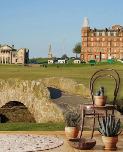 custom golf wallpaper mural called Swilcan Bridge, St Andrews Old Course