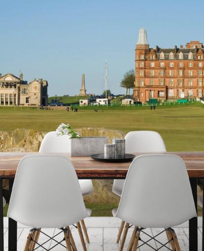 anpassad golftapet väggmålning som heter Swilcan Bridge, St Andrews Old Course