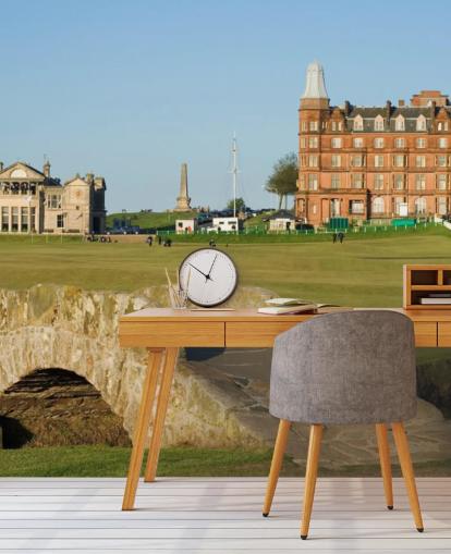tilpasset golf tapet veggmaleri kalt Swilcan Bridge, St Andrews Old Course