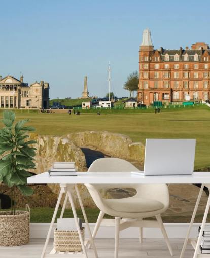 custom golf wallpaper mural called Swilcan Bridge, St Andrews Old Course