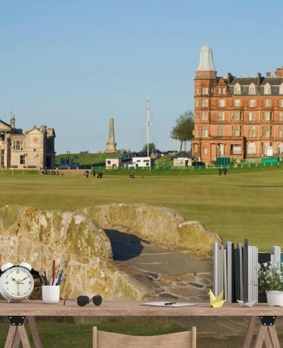 custom golf wallpaper mural called Swilcan Bridge, St Andrews Old Course