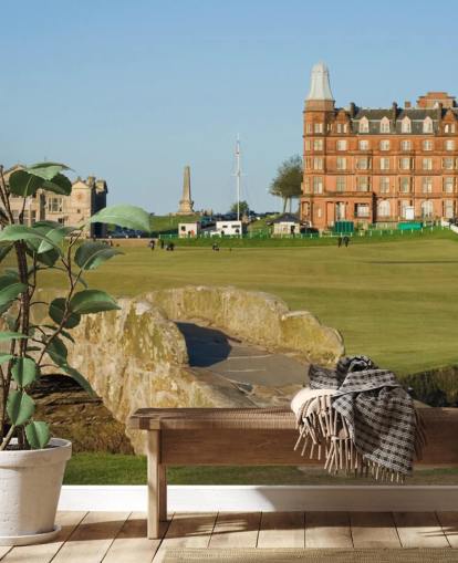 custom golf wallpaper mural called Swilcan Bridge, St Andrews Old Course