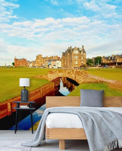 Golf Course in Town Wallpaper Golf Course in Town Wallpaper