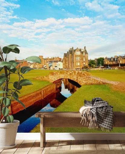 Campo de golfe na cidade papel de parede