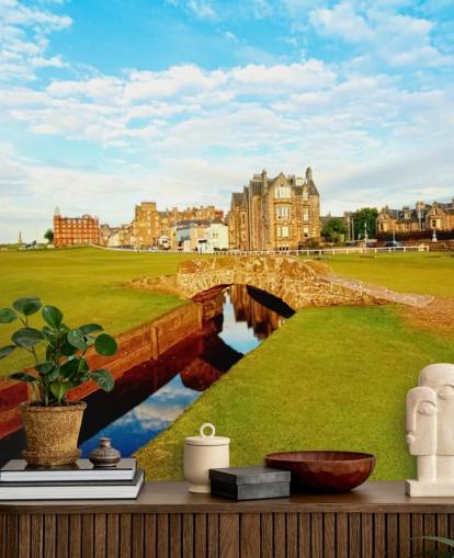 Golf Course in Town Wallpaper Golf Course in Town Wallpaper