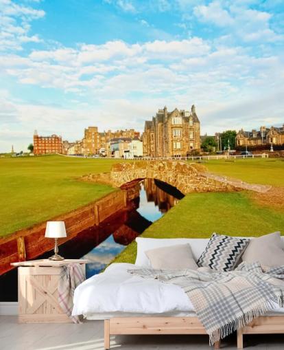 Golf Course in Town Wallpaper Golf Course in Town Wallpaper