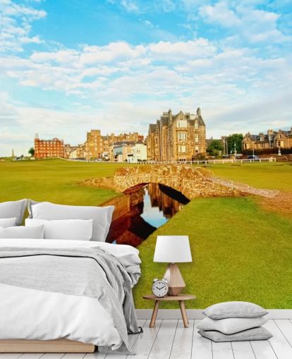 Golfbana i staden Bakgrund Golfbana i staden Bakgrund