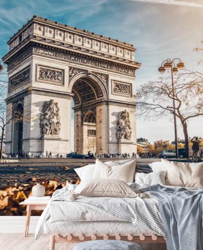 Arc de Triomphe on a Sunny Day Wallpaper