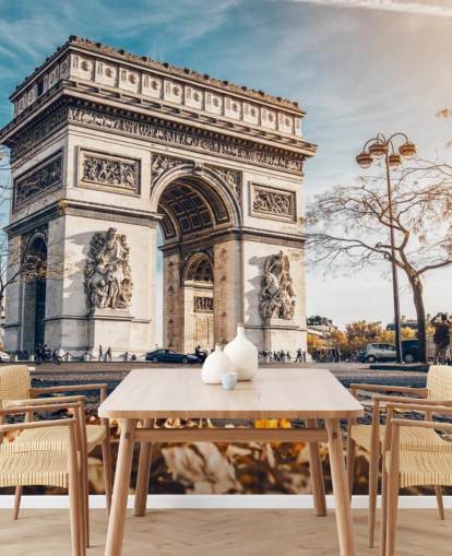 Arc de Triomphe on a Sunny Day Wallpaper