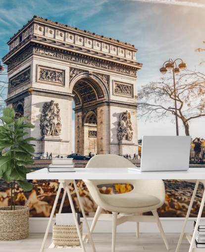 Arc de Triomphe on a Sunny Day Wallpaper Arc de Triomphe on a Sunny Day Wallpaper
