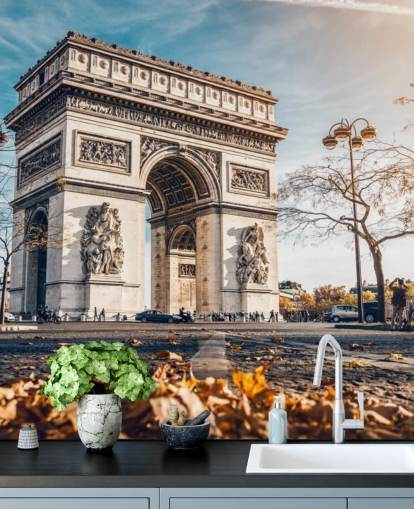 Fondo de pantalla Arco del Triunfo en un día soleado